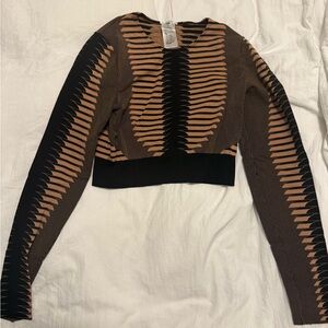 wolford long sleeve crop top